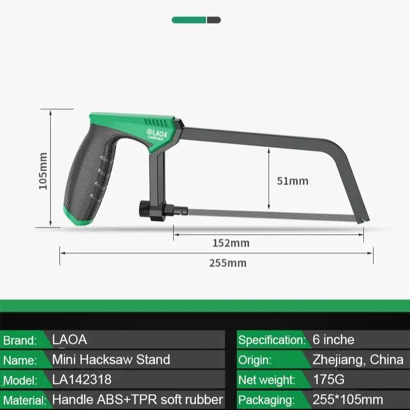 LAOA Mini Hacksaw 6 Inch Frame - Hacksaw ulasan dan harga