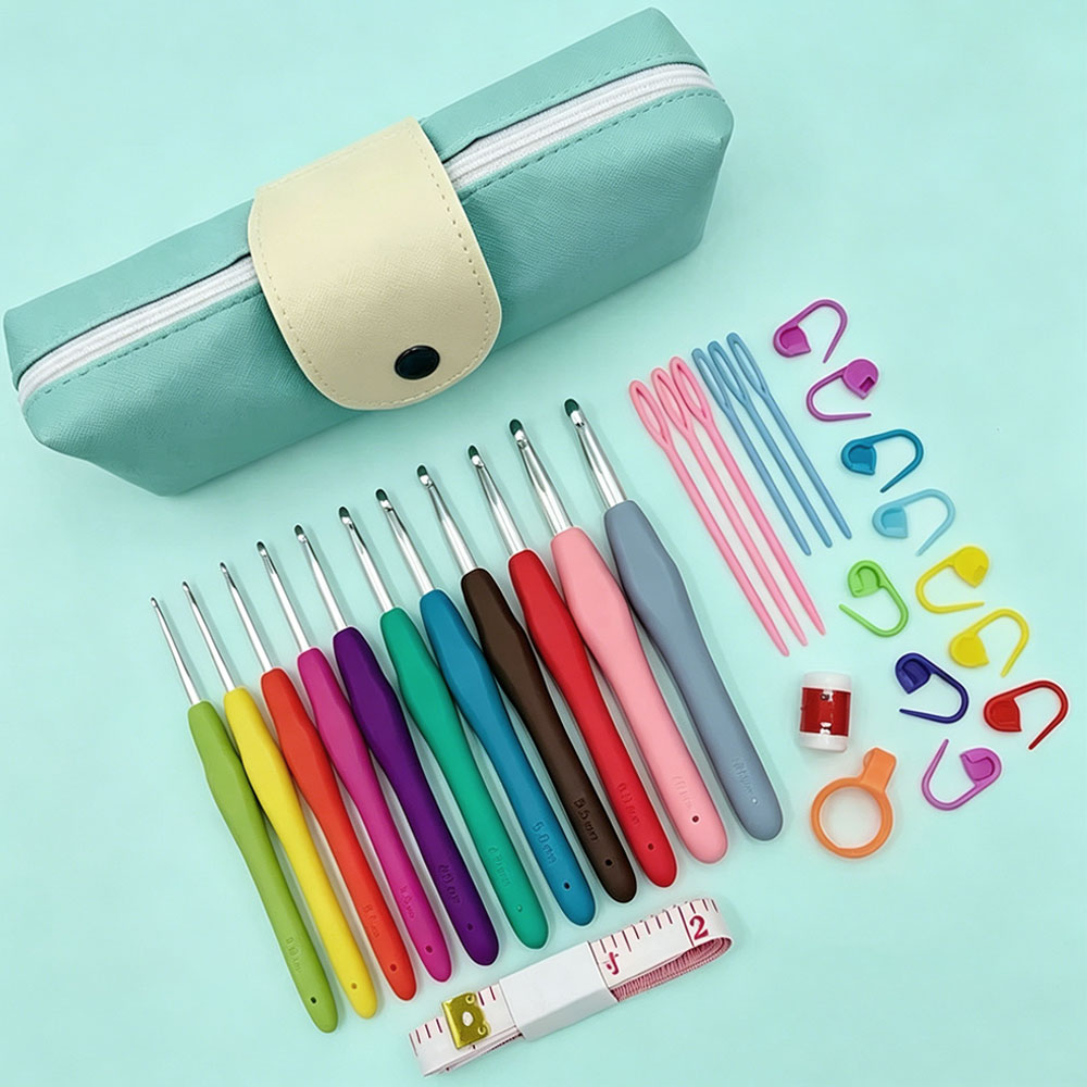 37pcs Crochet Hooks Kits with  - Tool Set ulasan dan harga